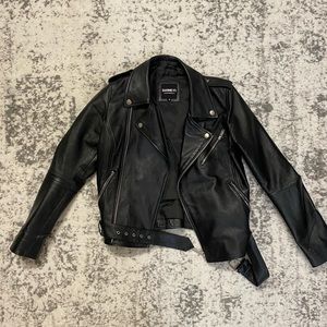 Barney’s Original Emma Real Leather Jacket with Belt